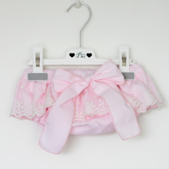 Pink piquet with lace bloomer