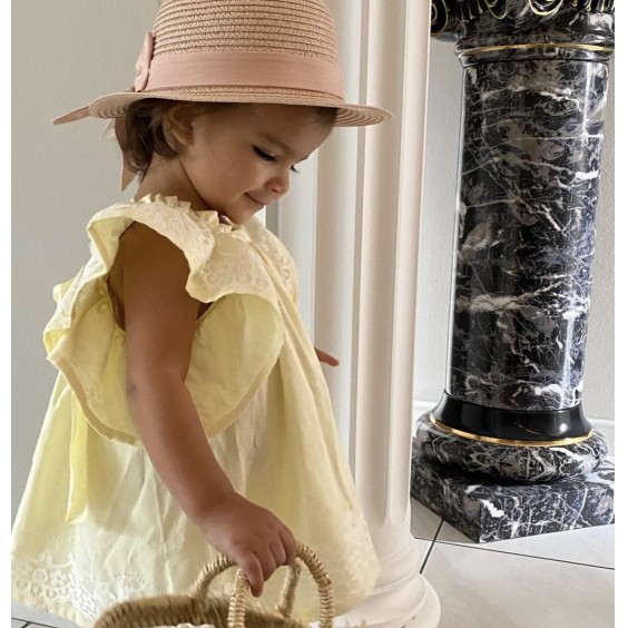 Vestido oxford amarelo