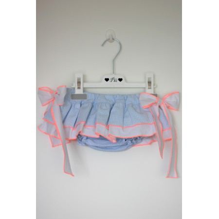 Bloomer Vichy Blue deux volants Bloomer Vichy Blue deux volants