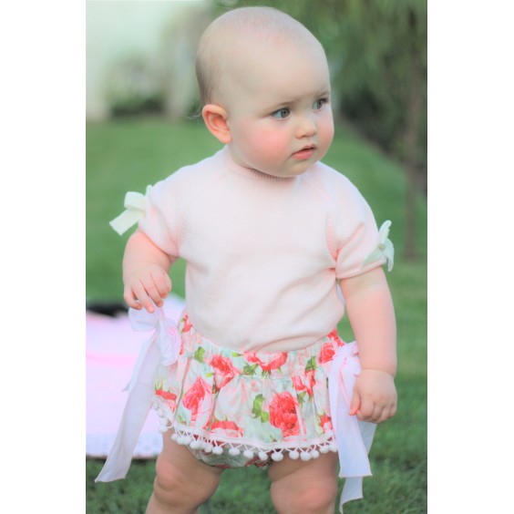 Bloomer à pivoines avec pompon