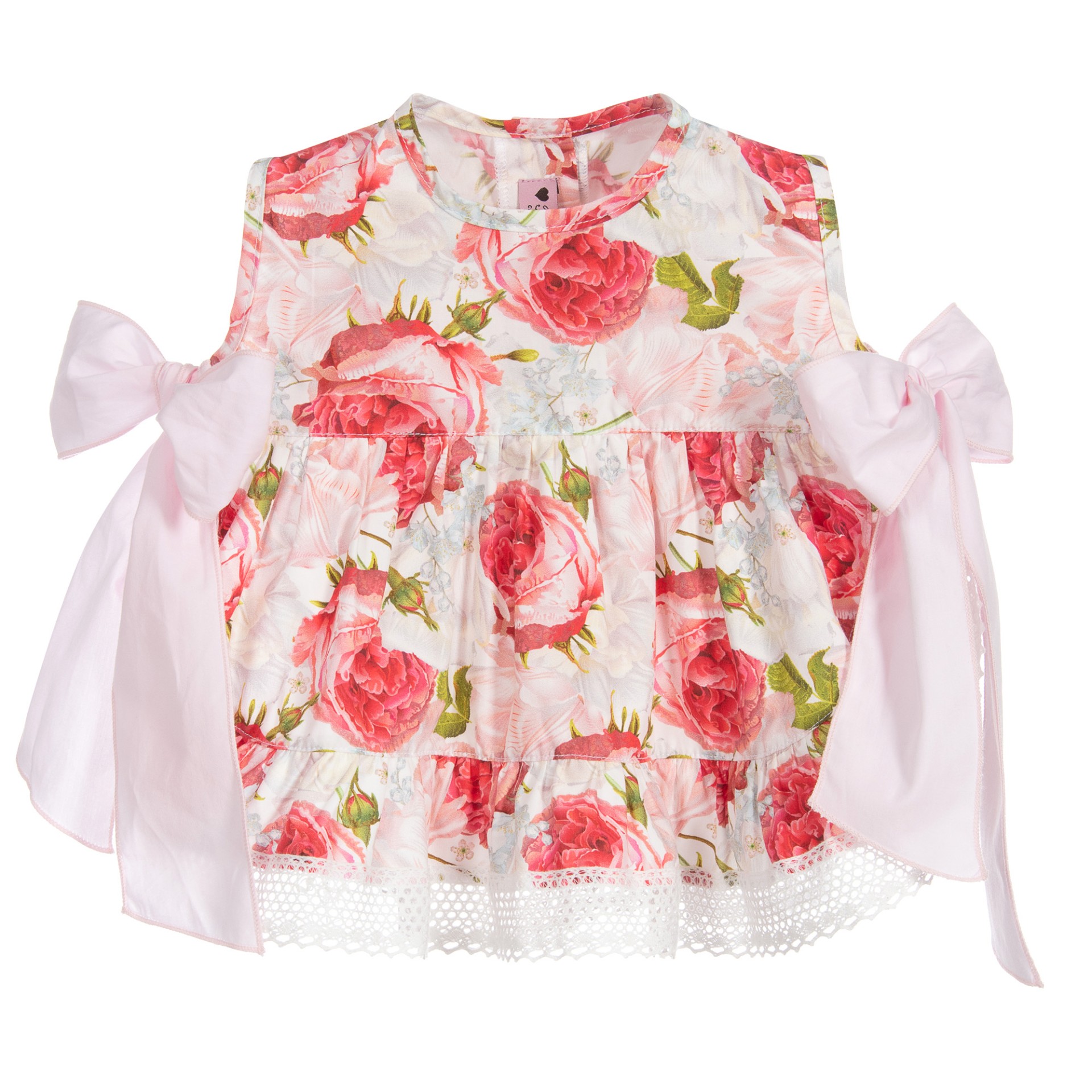 Peony two bows tunic
