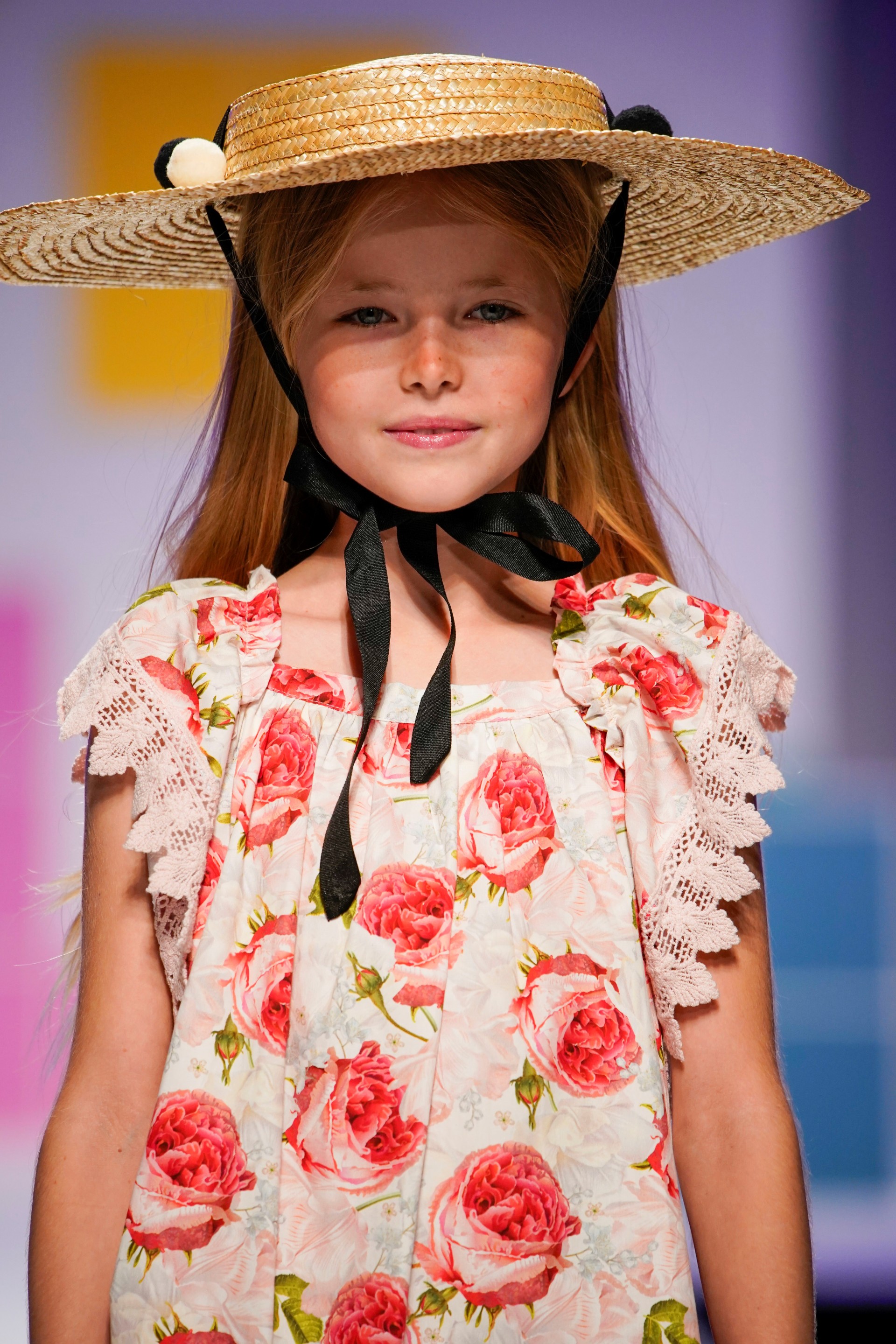 Peony dress with pink lace