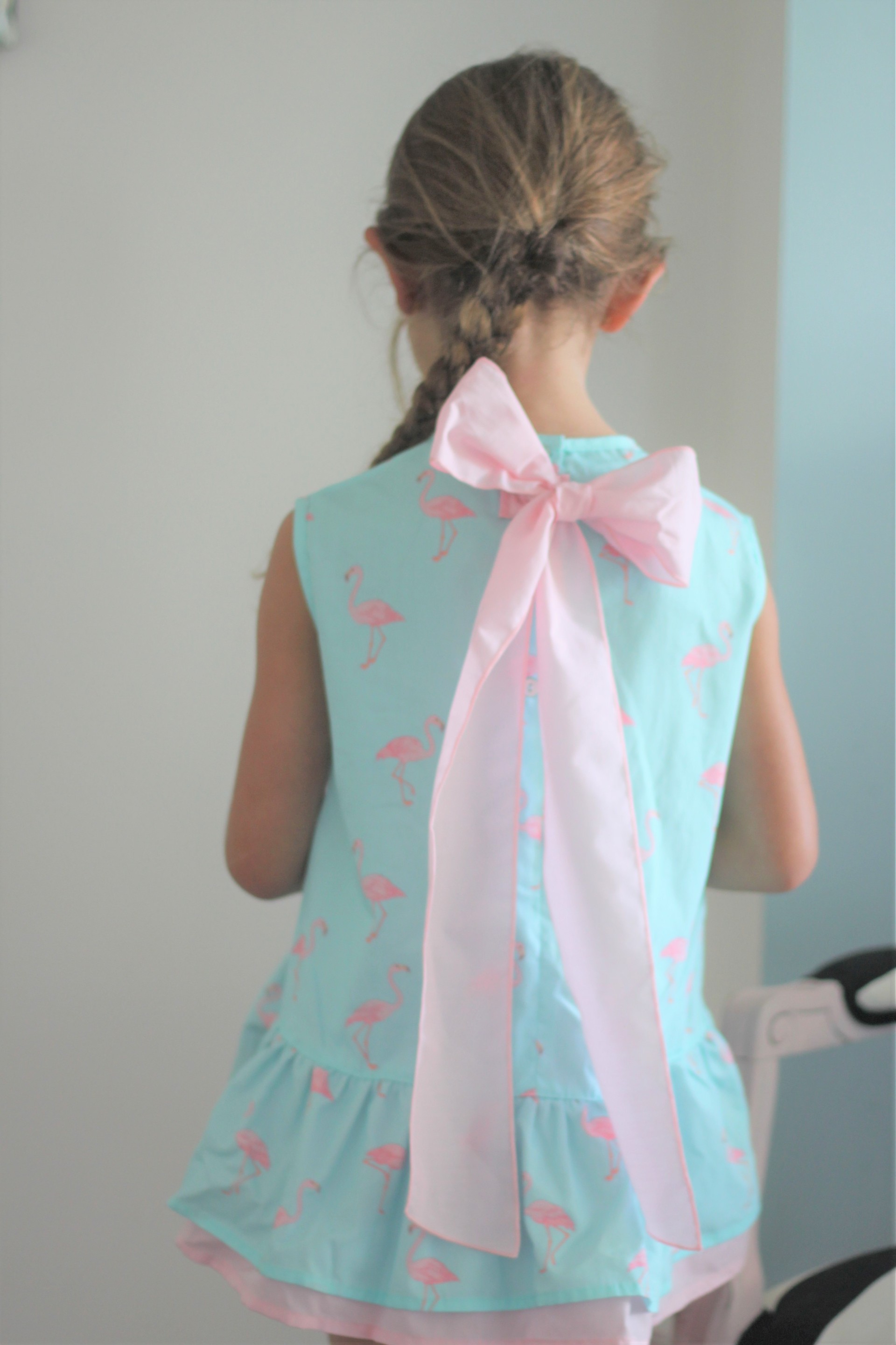 Flamingos bow tunic