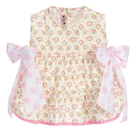 Yellow flowers 2 bows tunic Yellow flowers 2 bows tunic
