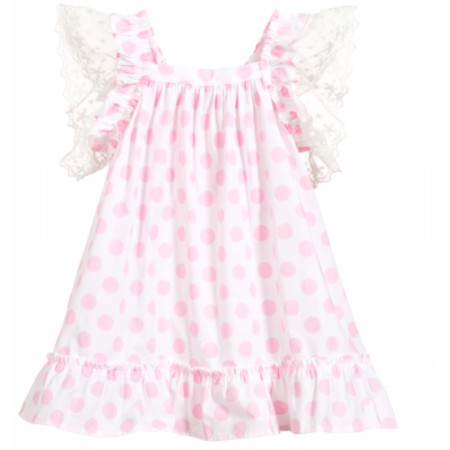 White with pink dots dress White with pink dots dress