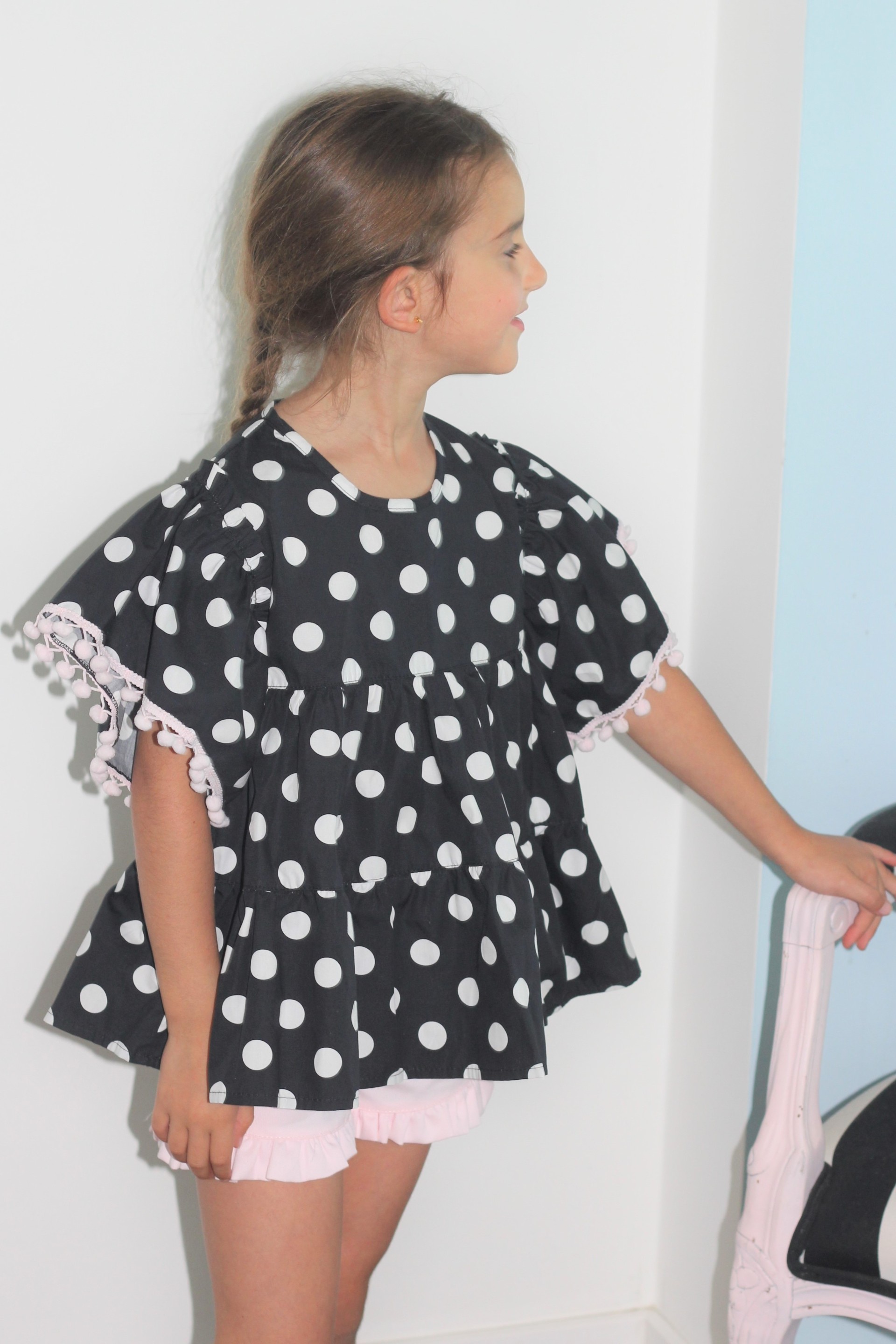White dots Tunic