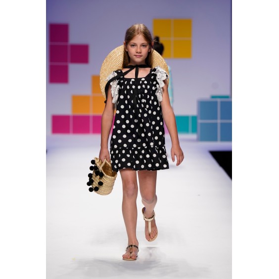White dots Dress