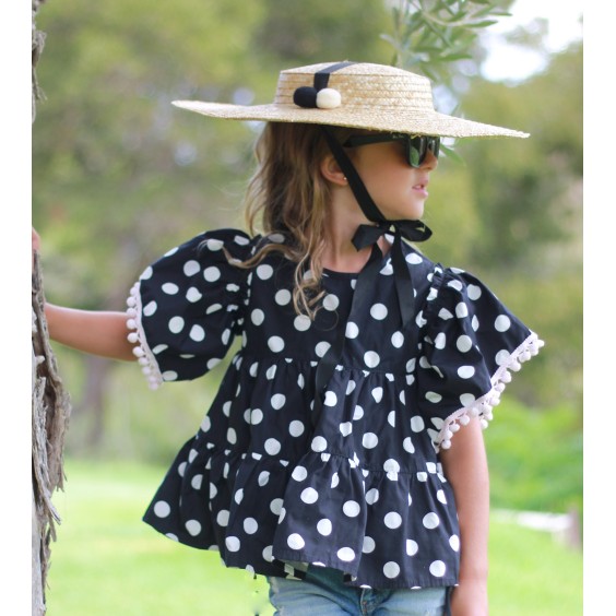 White dots Tunic