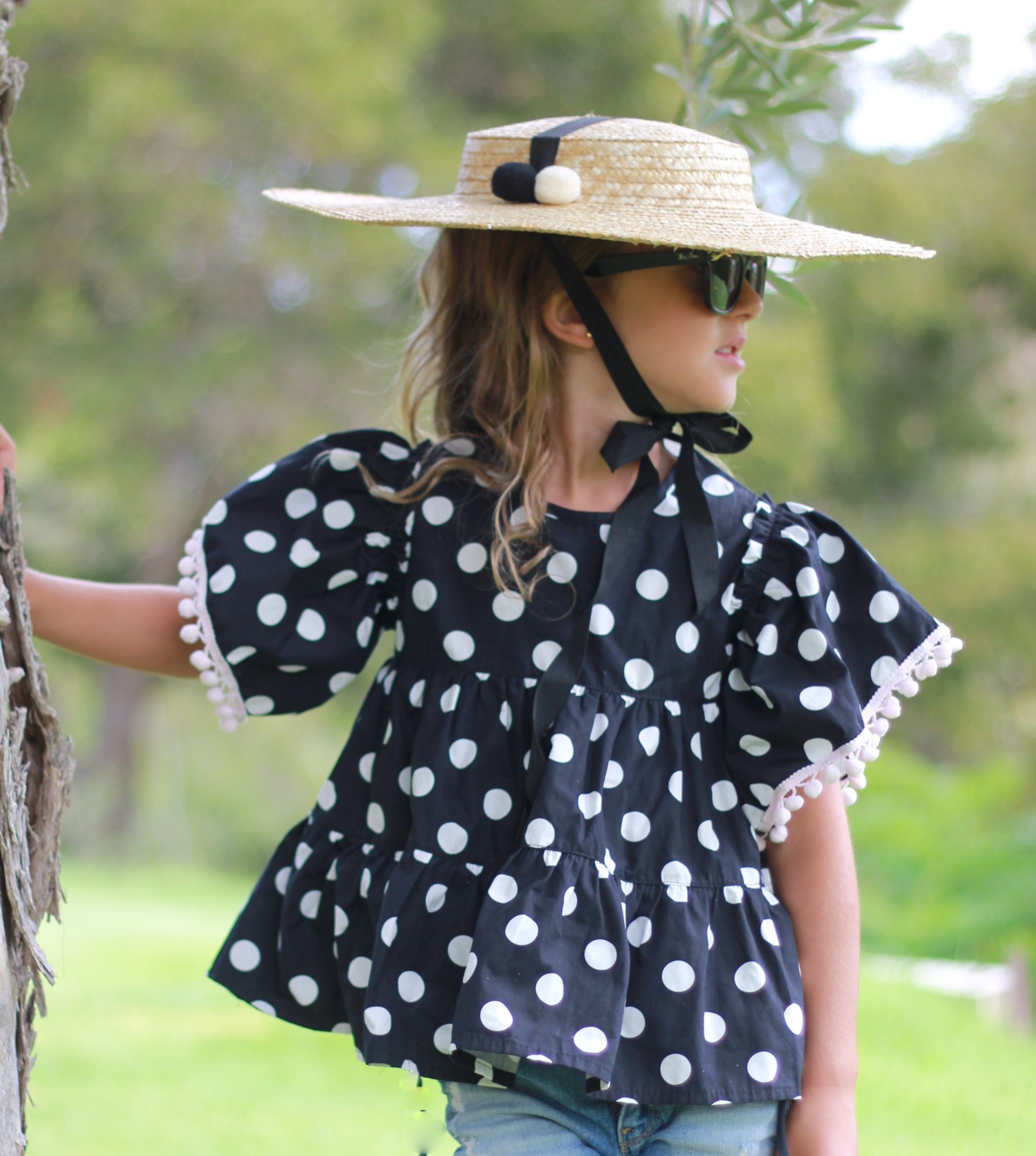 White dots Tunic