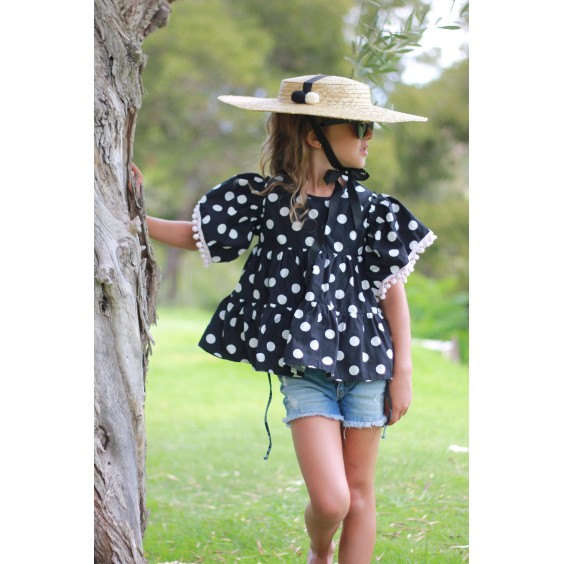 White dots Tunic