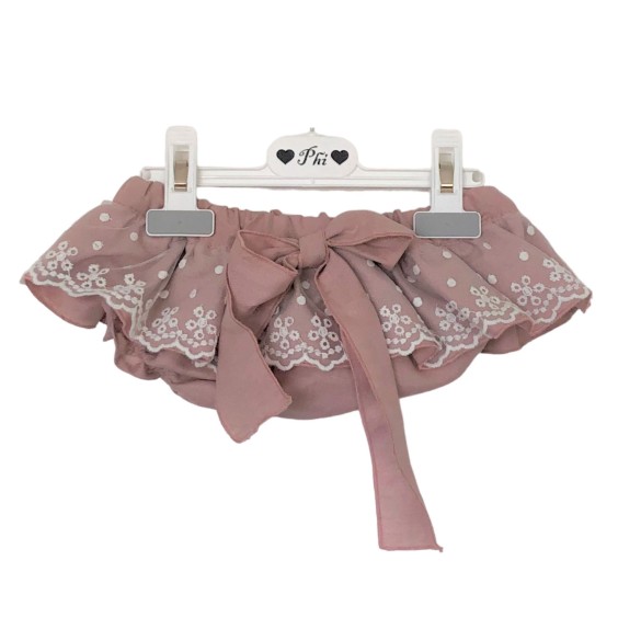 Pink linen with tule bloomer Pink linen with tule bloomer