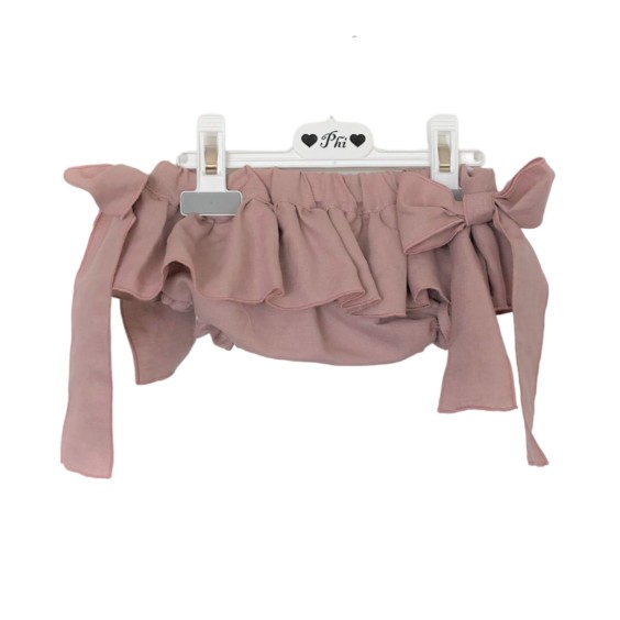 Pink linen bloomer Pink linen bloomer