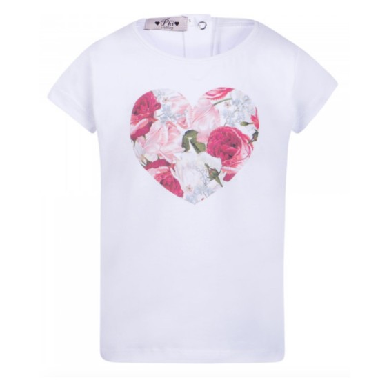 T-shirt coeur pivoines - Femme