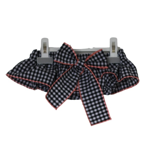 Bloomer en vichy noir et ourlet corail