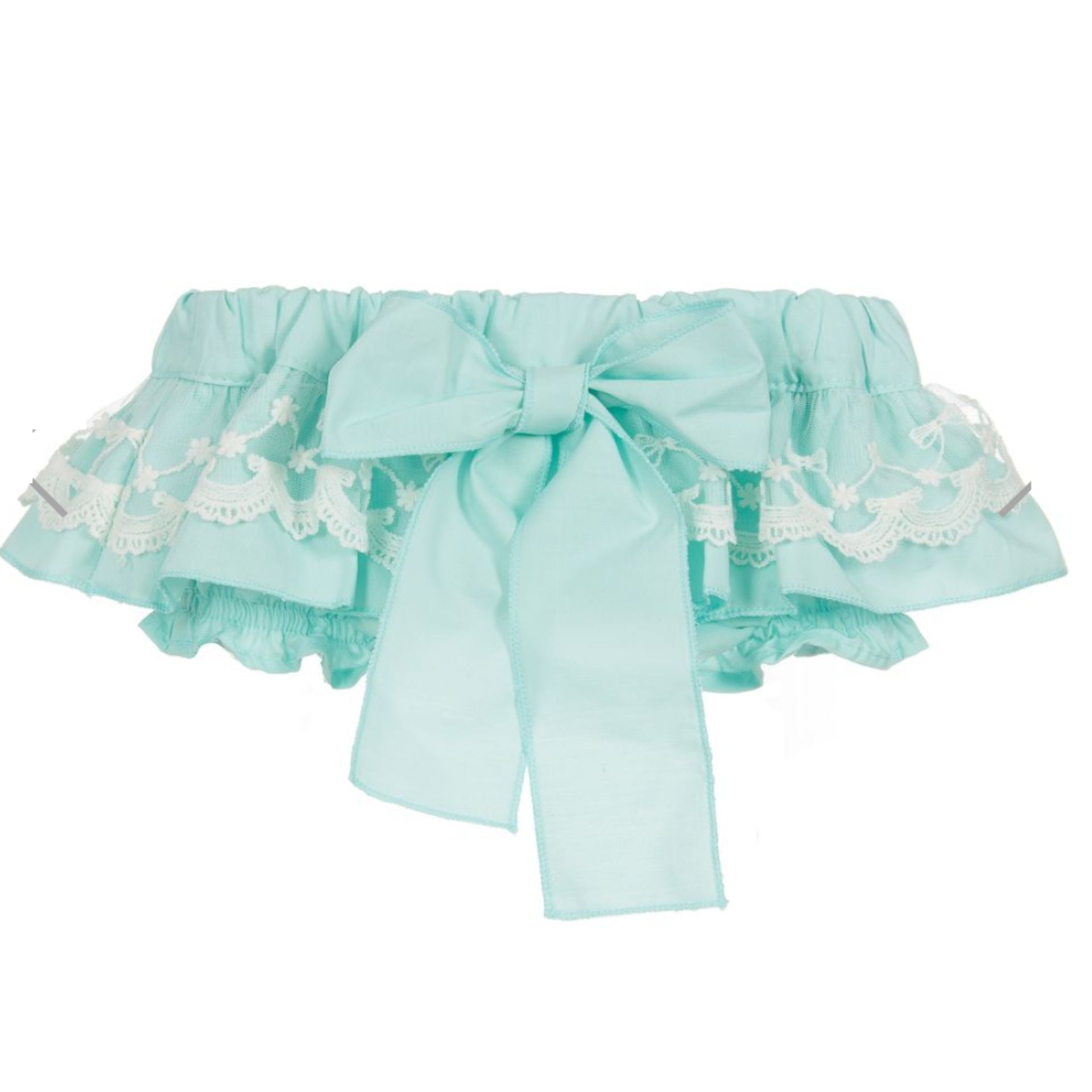 Mint bloomer with lace