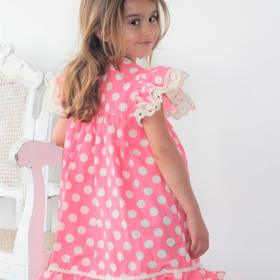 Coral Dots Dress