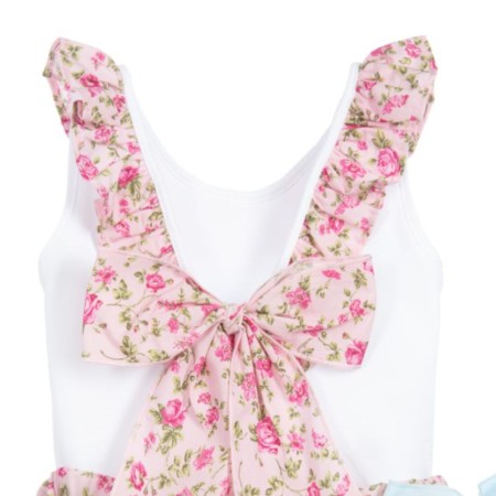 Flowers Back bow T-shirt