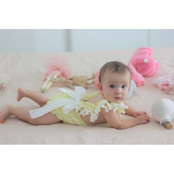 Yellow cotton swimsuit