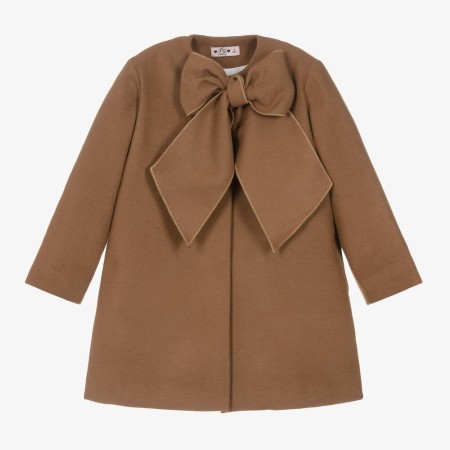 Manteau camel avec noeud Manteau camel avec noeud