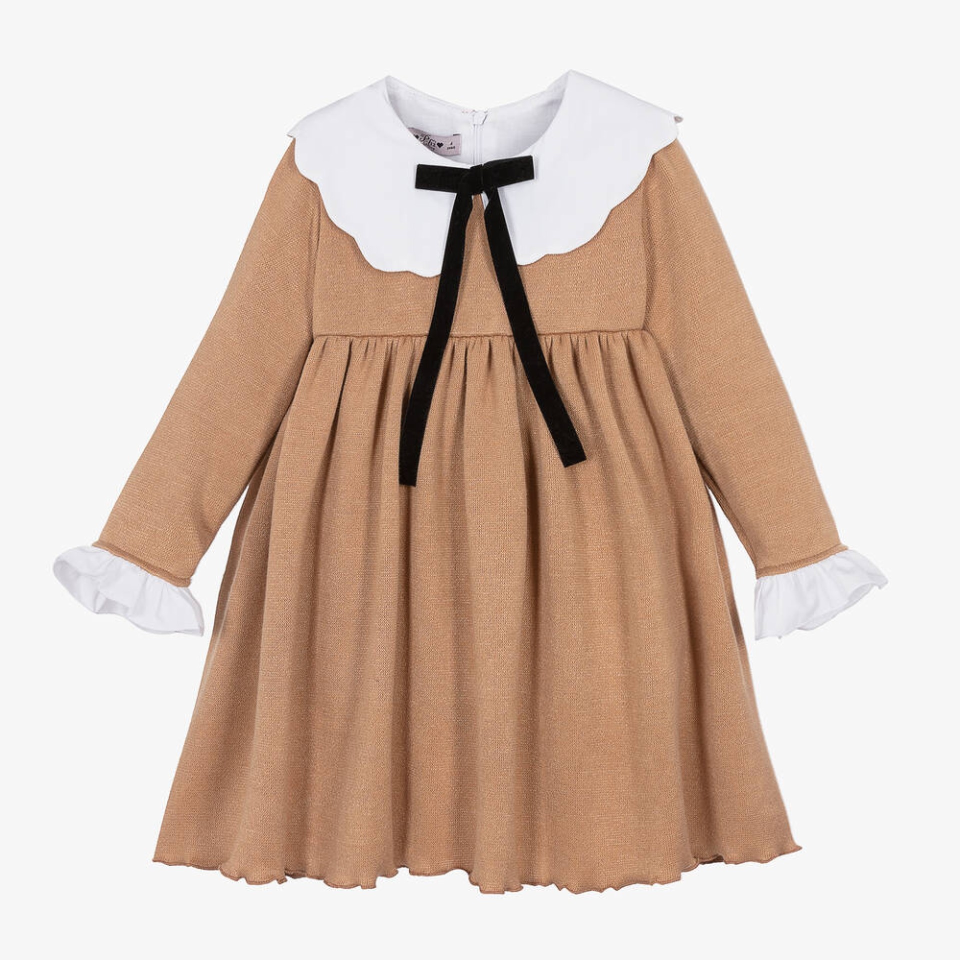 Vestido malha camel