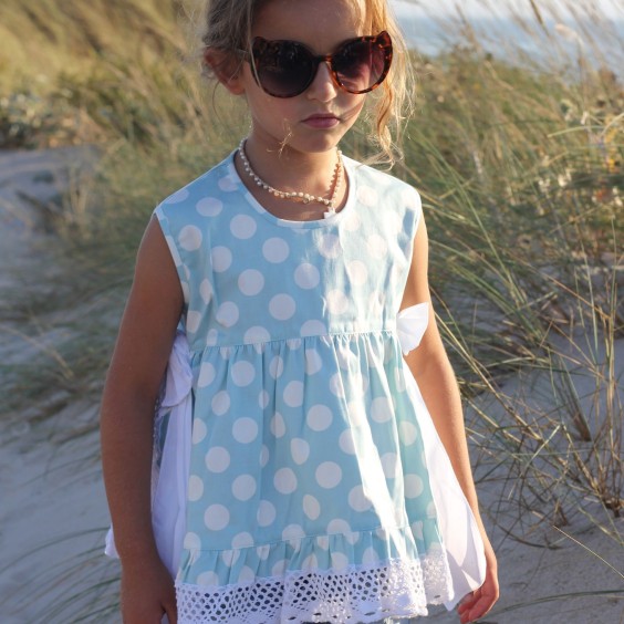 Tunica azul bolas 2 la�os