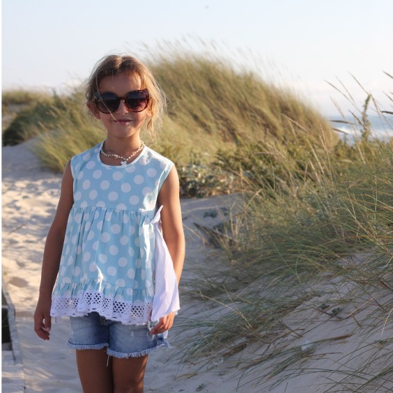 Tunica azul bolas 2 la�os