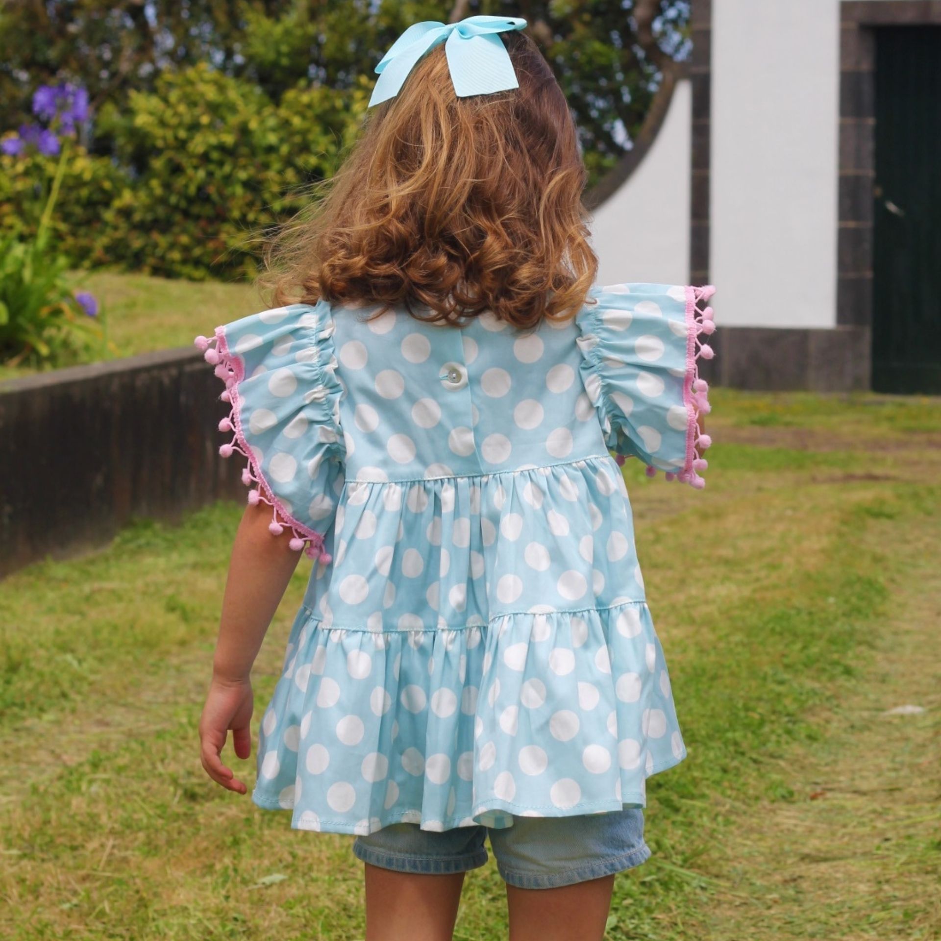 Dots tunic with pompom
