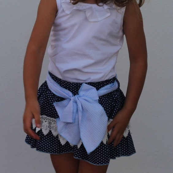 Blue with white stars Skirt