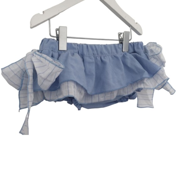 Bloomer Bleu Oxford avec 2 volants