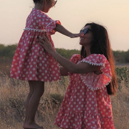 Coral Pompom Dress Coral Pompom Dress