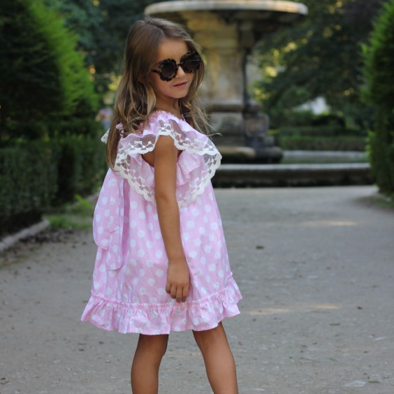 Dots Dress with Lace
