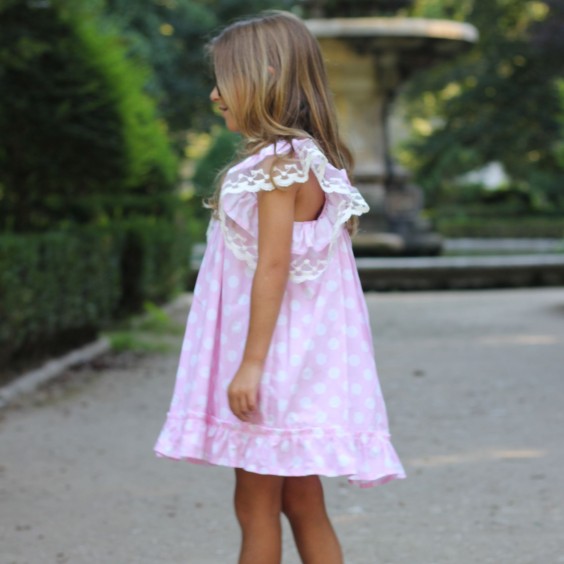 Dots Dress with Lace