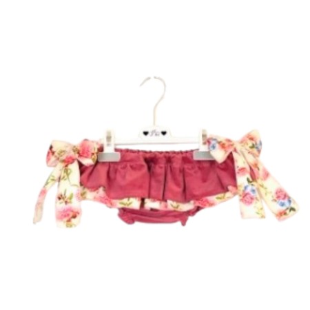 Old Pink Velvet 2 Frill Bloomer