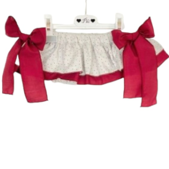 Grey Bloomer with bordeaux Bows Grey Bloomer with bordeaux Bows