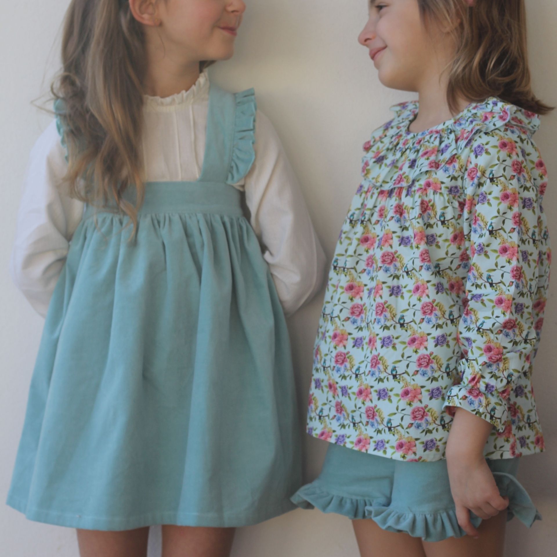 Blue Flowers Frill Blouse
