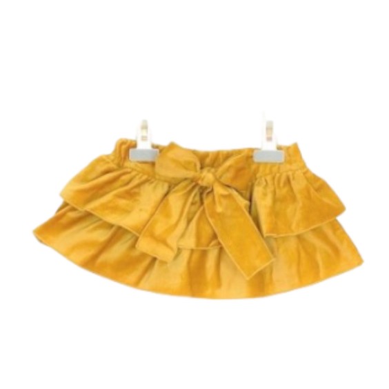 Yellow Velvet Frill Skirt Yellow Velvet Frill Skirt