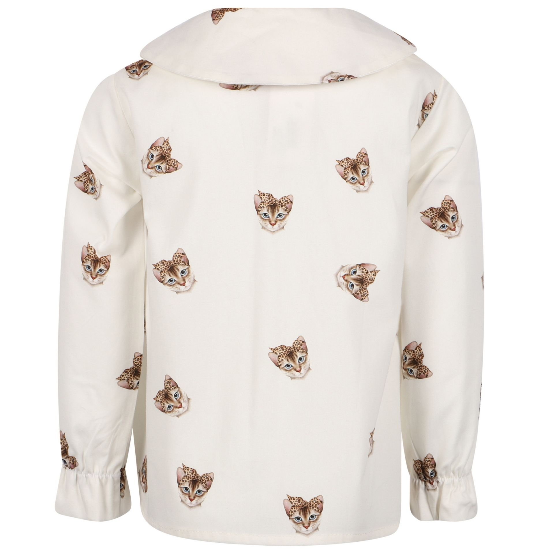 Ivory Cats Frill Blouse