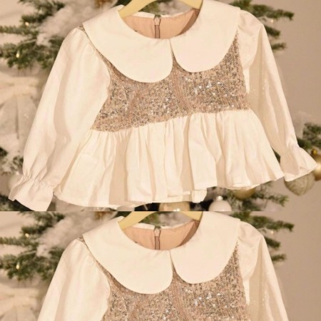 Blusa lantejoulas prateada Blusa lantejoulas prateada