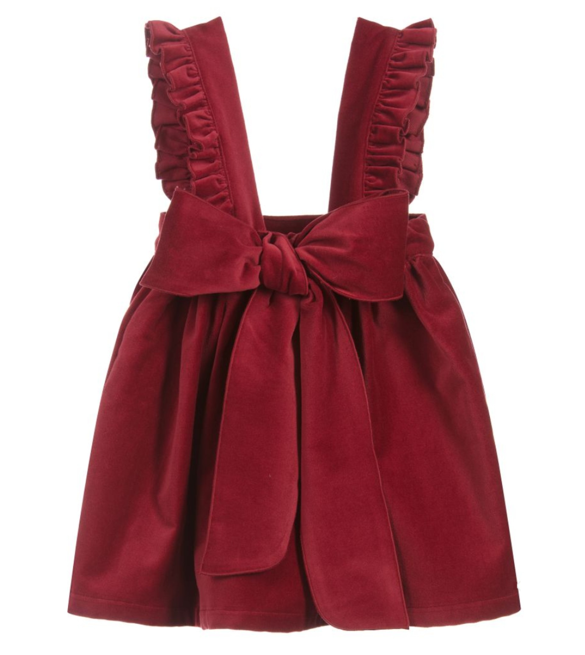 Bordeaux velvet Pinafore Dress