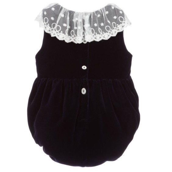 Navy velvet Romper