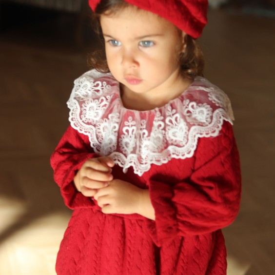 Fofo malha bordeaux manga comprida