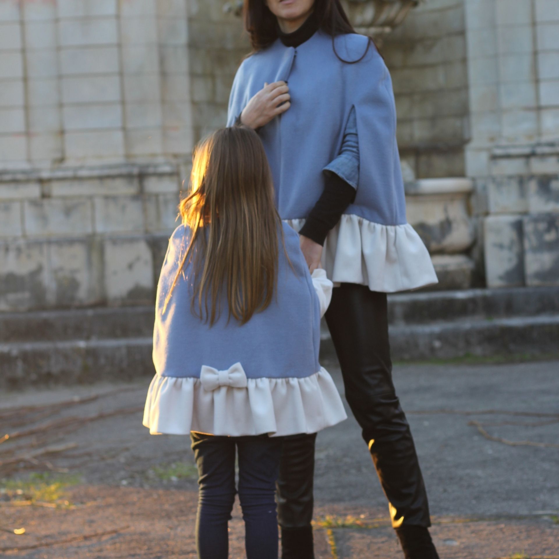 Blue and Ivory Cape