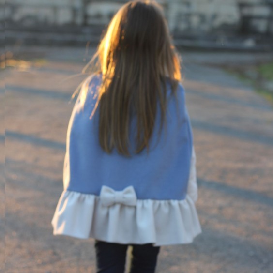 Blue and Ivory Cape