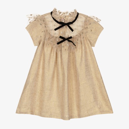Gold Linen Dress