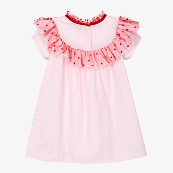 Pink Dress with red tule