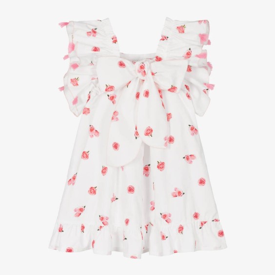 Pink roses tassels Dress