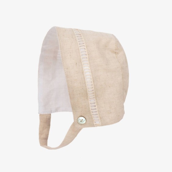 Bonnet en Lin Beige