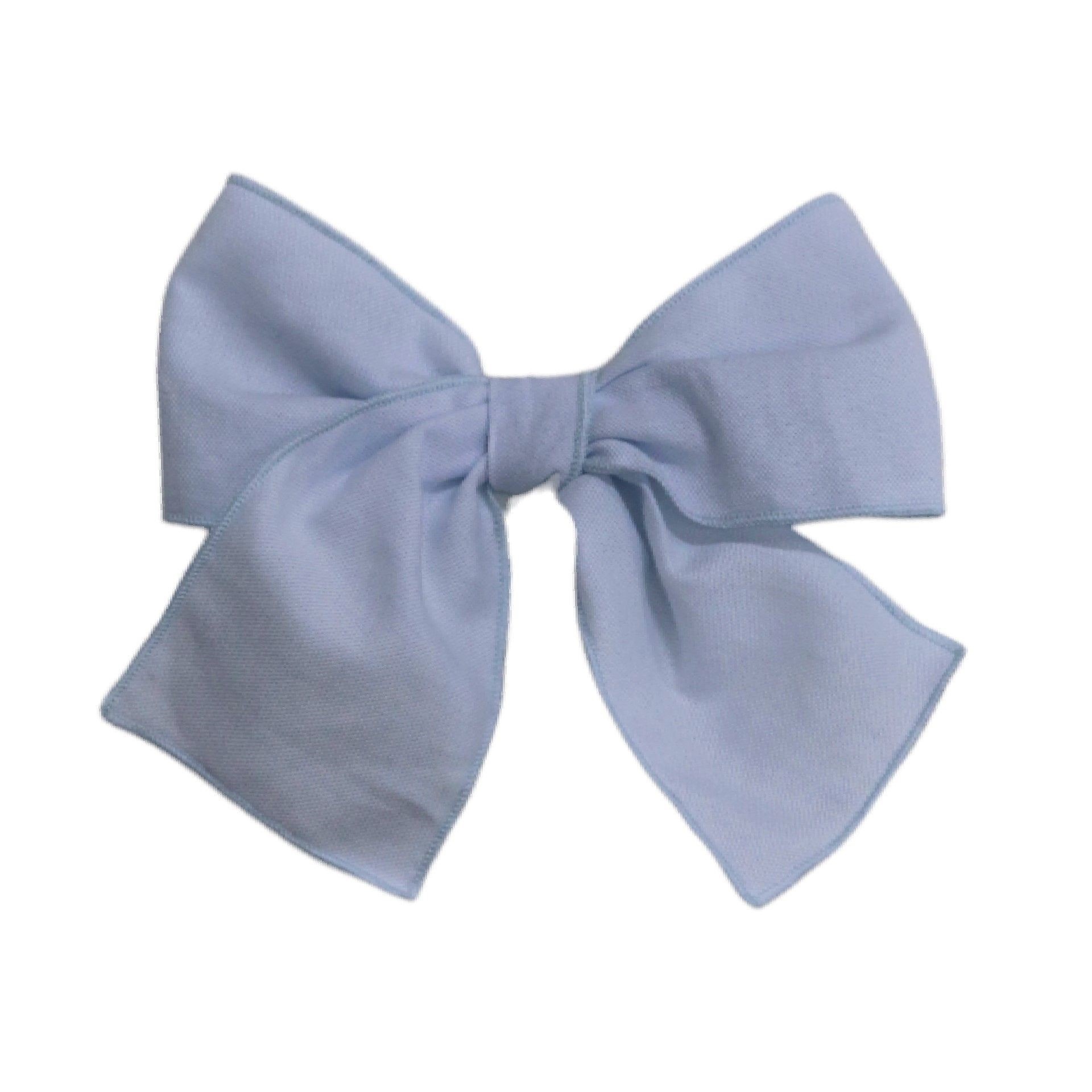 Blue Oxford Hairbow
