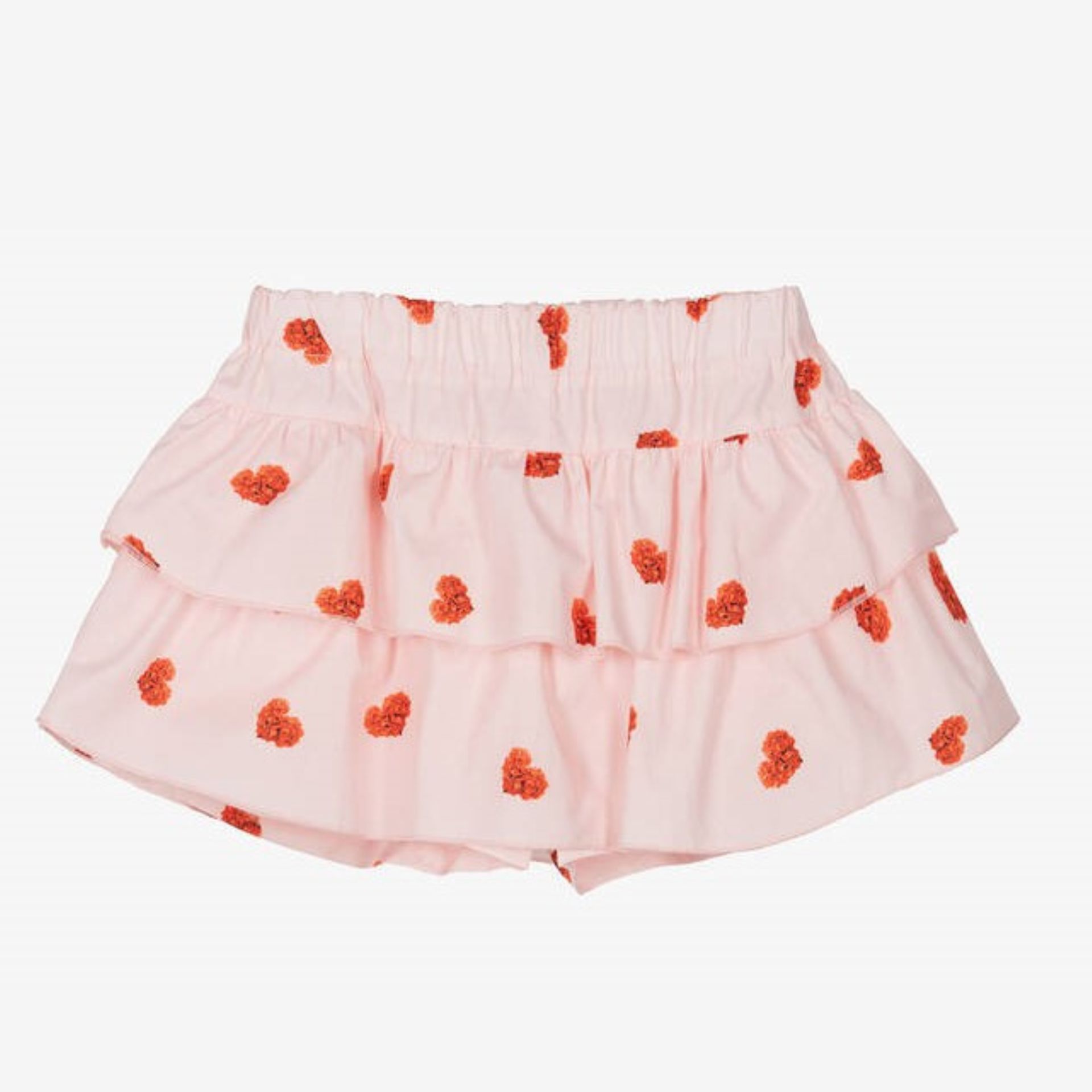 Saia calção corações de rosas