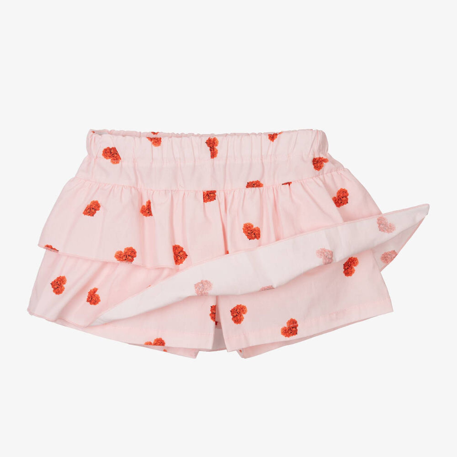 Saia calção corações de rosas